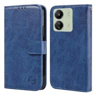 For Xiaomi Redmi 13C Skin Feeling Oil Leather Texture PU + TPU Phone Case(Dark Blue)