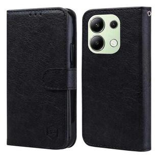 For Xiaomi Redmi Note 13 4G Skin Feeling Oil Leather Texture PU + TPU Phone Case(Black)