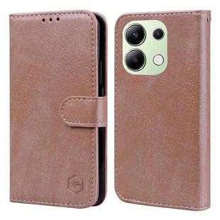 For Xiaomi Redmi Note 13 4G Skin Feeling Oil Leather Texture PU + TPU Phone Case(Champagne)