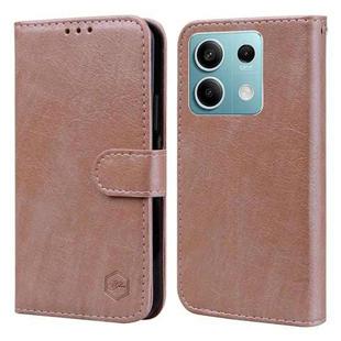 For Xiaomi Redmi Note 13 5G Skin Feeling Oil Leather Texture PU + TPU Phone Case(Champagne)