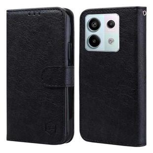 For Xiaomi Redmi Note 13 Pro 5G Skin Feeling Oil Leather Texture PU + TPU Phone Case(Black)