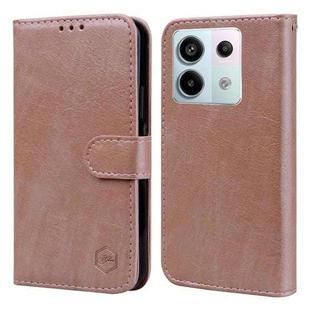 For Xiaomi Redmi Note 13 Pro 5G Skin Feeling Oil Leather Texture PU + TPU Phone Case(Champagne)