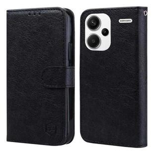 For Xiaomi Redmi Note 13 Pro+ Skin Feeling Oil Leather Texture PU + TPU Phone Case(Black)