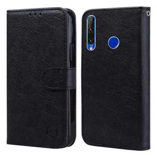 For Honor 10i Skin Feeling Oil Leather Texture PU + TPU Phone Case(Black)