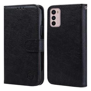 For Motorola Moto G42 Skin Feeling Oil Leather Texture PU + TPU Phone Case(Black)