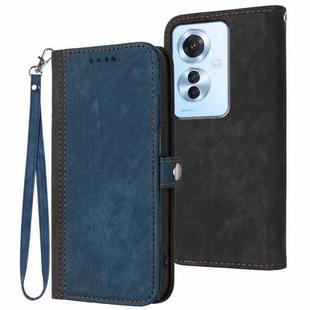 For OPPO Reno11 F / F25 Pro Side Buckle Double Fold Hand Strap Leather Phone Case(Royal)
