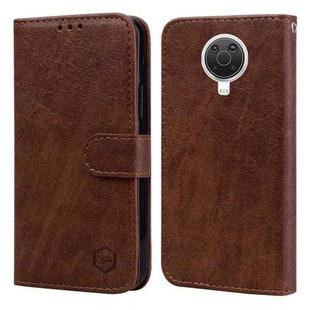 For Nokia G20 6.3 Skin Feeling Oil Leather Texture PU + TPU Phone Case(Brown)