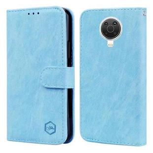 For Nokia G20 6.3 Skin Feeling Oil Leather Texture PU + TPU Phone Case(Light Blue)