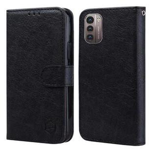 For Nokia G21 / G11 Skin Feeling Oil Leather Texture PU + TPU Phone Case(Black)