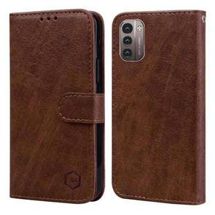 For Nokia G21 / G11 Skin Feeling Oil Leather Texture PU + TPU Phone Case(Brown)