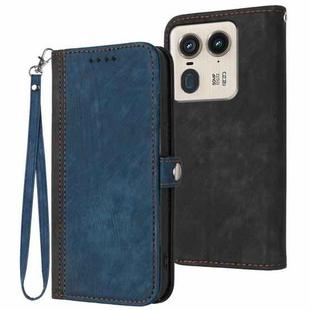 For Motorola Moto X50 Ultra Side Buckle Double Fold Hand Strap Leather Phone Case(Royal Blue)