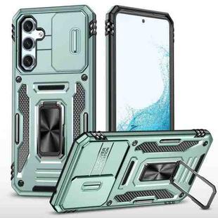 For Samsung Galaxy A54 Armor PC + TPU Camera Shield Phone Case(Alpine Green)