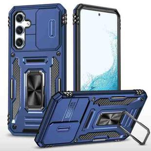 For Samsung Galaxy S23 FE 5G Armor PC + TPU Camera Shield Phone Case(Navy Blue)