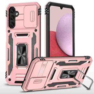 For Samsung Galaxy A05s Armor PC + TPU Camera Shield Phone Case(Rose Gold)