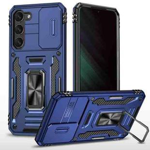 For Samsung Galaxy S23 5G Armor PC + TPU Camera Shield Phone Case(Navy Blue)