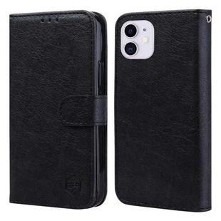 For iPhone 11 Skin Feeling Oil Leather Texture PU + TPU Phone Case(Black)