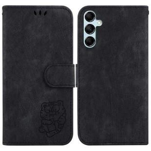 For Samsung Galaxy M14 Little Tiger Embossed Leather Phone Case(Black)