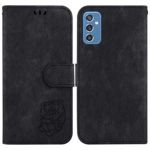 For Samsung Galaxy M52 5G Little Tiger Embossed Leather Phone Case(Black)