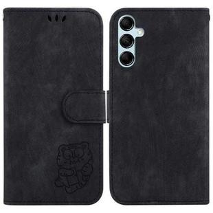 For Samsung Galaxy M54 5G Little Tiger Embossed Leather Phone Case(Black)