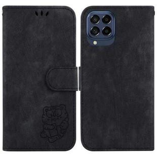 For Samsung Galaxy M33 5G Little Tiger Embossed Leather Phone Case(Black)