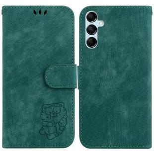 For Samsung Galaxy M34 5G/F34 5G Little Tiger Embossed Leather Phone Case(Green)