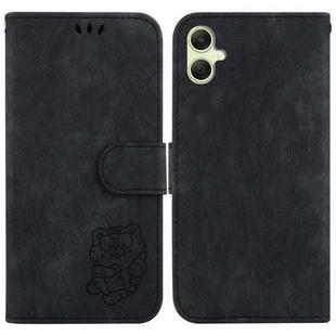 For Samsung Galaxy A05 Little Tiger Embossed Leather Phone Case(Black)