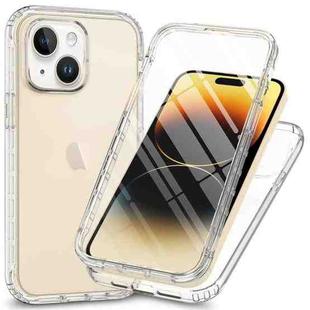 For iPhone 15 Plus Full Body Shockproof Clear Gradient Phone Case(Transparent)