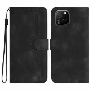 For Huawei Maimang A20 Heart Pattern Skin Feel Leather Phone Case(Black)
