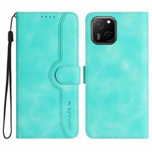 For Huawei Maimang A20 Heart Pattern Skin Feel Leather Phone Case(Light Blue)