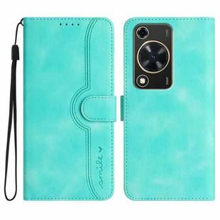 For Huawei Enjoy 70 Heart Pattern Skin Feel Leather Phone Case(Light Blue)