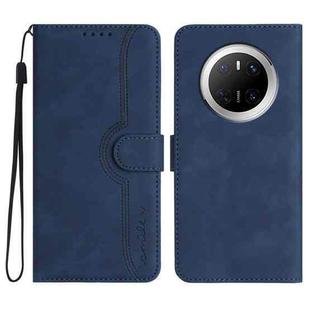 For Huawei Mate 70 Heart Pattern Skin Feel Leather Phone Case(Royal Blue)