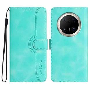 For Huawei Mate 70 Pro / Mate 70 Pro+ Heart Pattern Skin Feel Leather Phone Case(Light Blue)