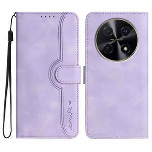 For Huawei nova 12i Heart Pattern Skin Feel Leather Phone Case(Purple)