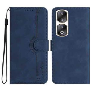 For Honor 90 Pro Heart Pattern Skin Feel Leather Phone Case(Royal Blue)