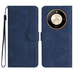 For Honor X50 Heart Pattern Skin Feel Leather Phone Case(Royal Blue)