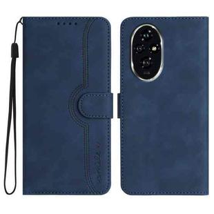 For Honor 200 Heart Pattern Skin Feel Leather Phone Case(Royal Blue)