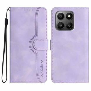 For Honor 400 Smart / X7d 4G / Play 10T 5G Heart Pattern Skin Feel Leather Phone Case(Purple)