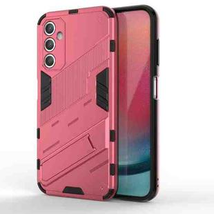 For Samsung Galaxy A25 5G Punk Armor 2 in 1 PC + TPU Shockproof Phone Case with Invisible Holder(Light Red)