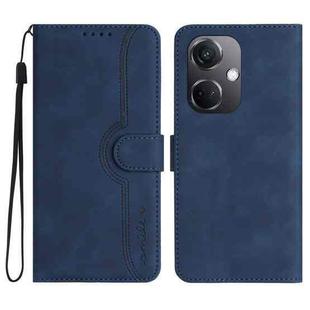 For OPPO K11 Heart Pattern Skin Feel Leather Phone Case(Royal Blue)
