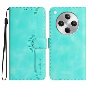 For OPPO Find X8 Heart Pattern Skin Feel Leather Phone Case(Light Blue)