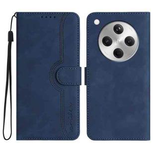 For OPPO Find X8 Heart Pattern Skin Feel Leather Phone Case(Royal Blue)