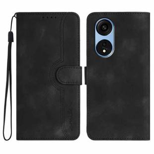 For OPPO A1 Pro / Reno8 T 5G Global Heart Pattern Skin Feel Leather Phone Case(Black)