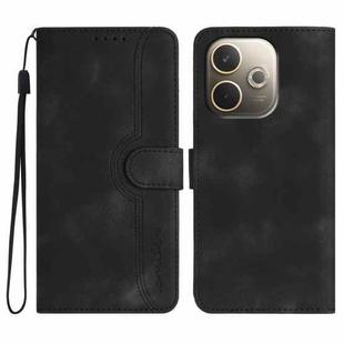 For OPPO A5 Pro 5G Heart Pattern Skin Feel Leather Phone Case(Black)