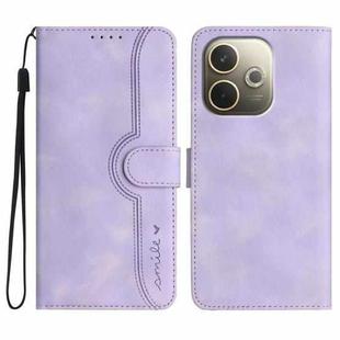 For OPPO A5 Pro 5G Heart Pattern Skin Feel Leather Phone Case(Purple)