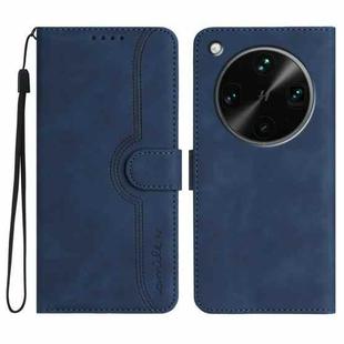 For OPPO Find X8 Ultra Heart Pattern Skin Feel Leather Phone Case(Royal Blue)