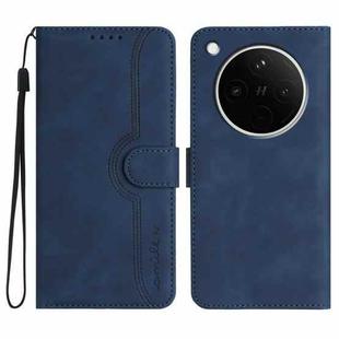 For OPPO Find X8s+ Heart Pattern Skin Feel Leather Phone Case(Royal Blue)