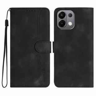 For OPPO K13 5G Heart Pattern Skin Feel Leather Phone Case(Black)