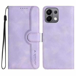 For OPPO K13 5G Heart Pattern Skin Feel Leather Phone Case(Purple)