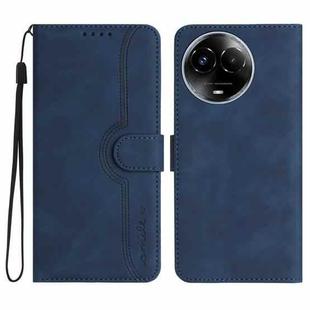 For Realme 11 Heart Pattern Skin Feel Leather Phone Case(Royal Blue)