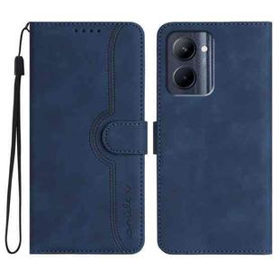 For Realme C33 2022 Global/2023 Global Heart Pattern Skin Feel Leather Phone Case(Royal Blue)